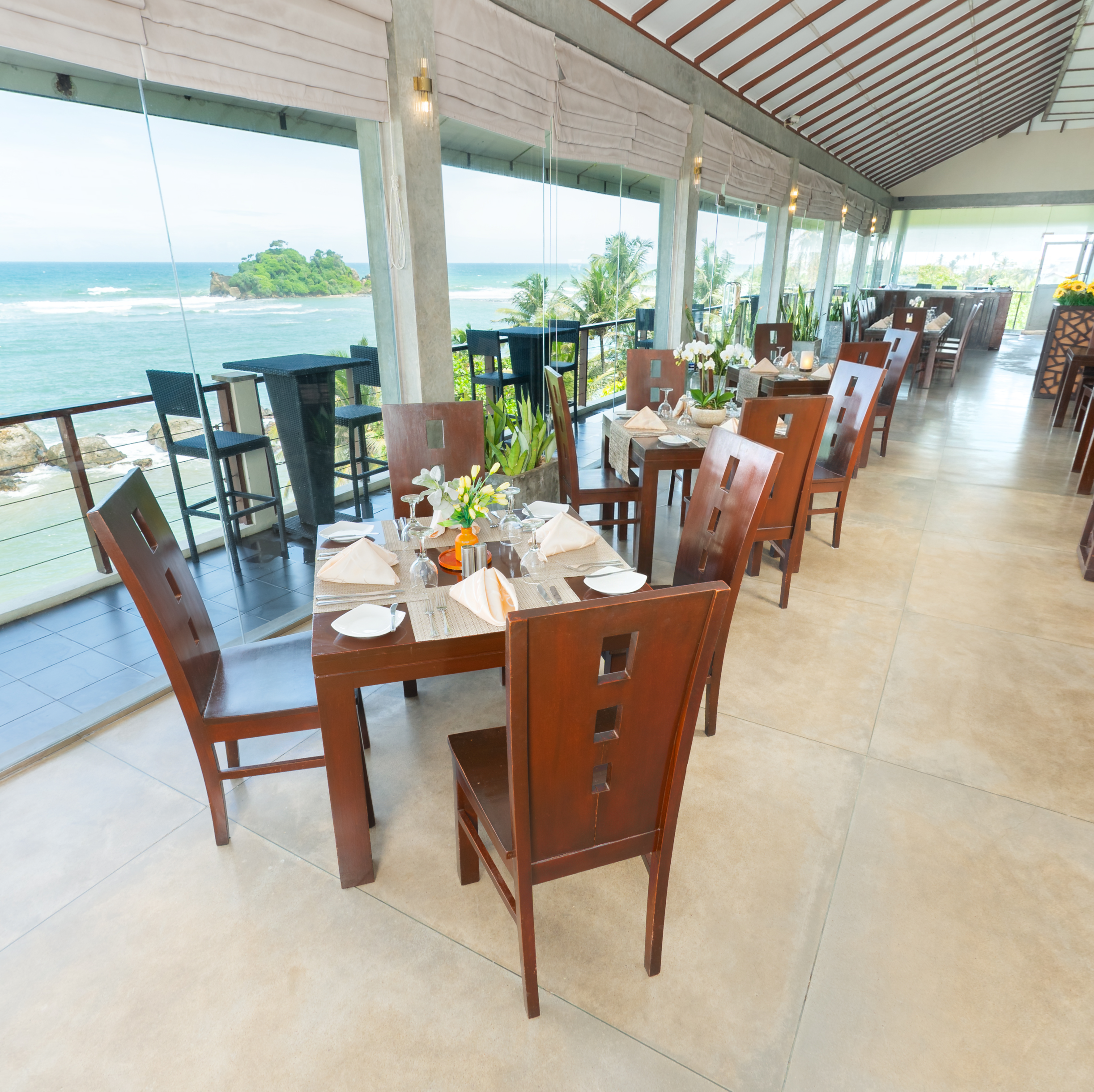 Dining setting at Garton's Cape